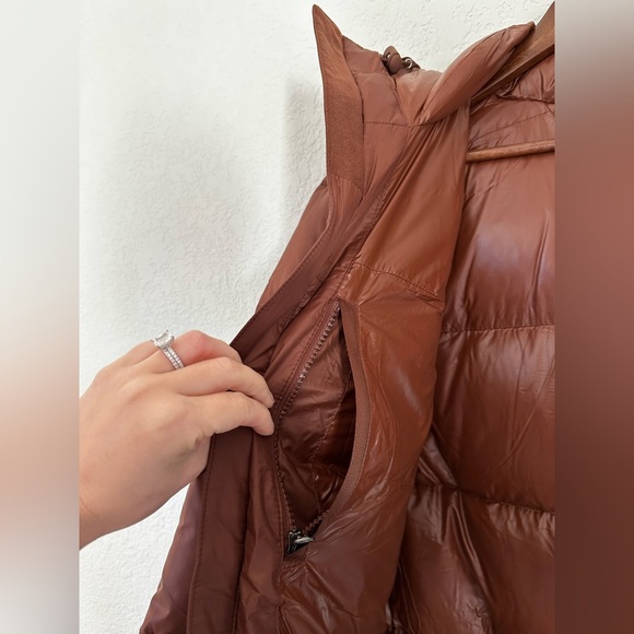 The North Face Nuptse Belted Long Parka Size Large in Dark Oak - Picture 8 of 12